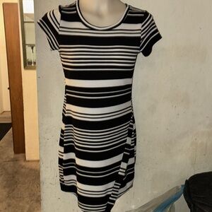 💥Pink Roses Stripe Print Dress